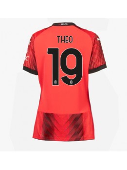 AC Milan Theo Hernandez #19 Heimtrikot für Frauen 2023-24 Kurzarm